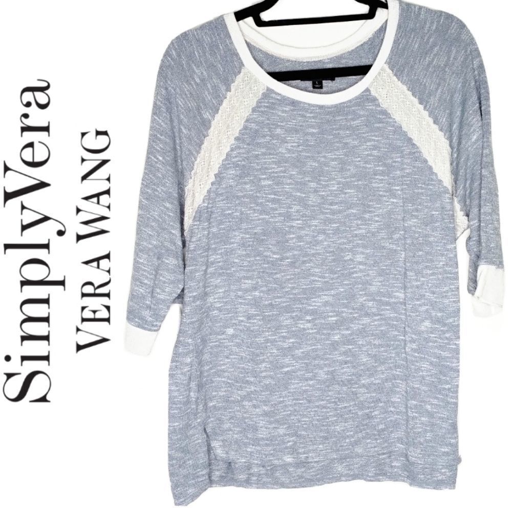 SIMPLY VERA WANG BLOUSE - GRAY